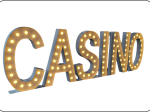 Lettres casino géantes