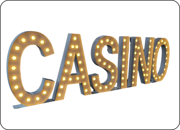 Lettres casino géantes