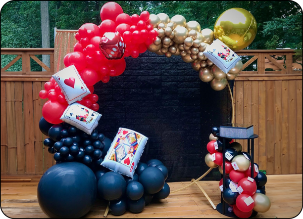 arche ballons casino thème