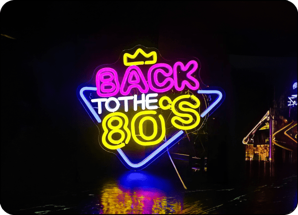 enseigne lumineuse décoration 80's