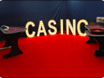 Lettres casino géantes lumineuses