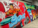 panneaux graffitis déco 90's