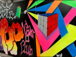 panneaux graffitis décoration 90's
