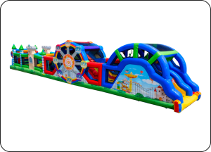 parcours gonflable fete foraine